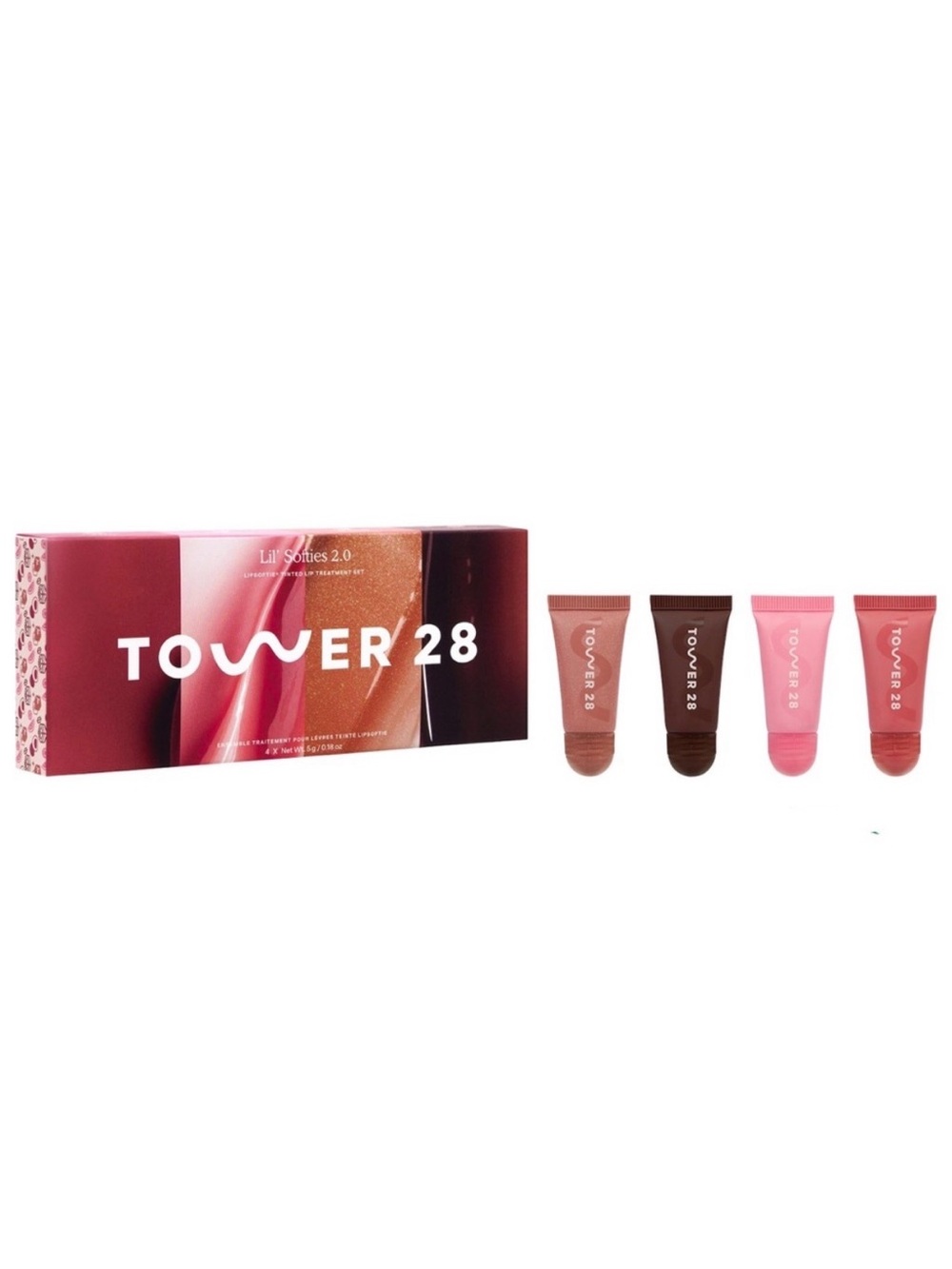 Tower 28 Beauty Lil' Softies 2.0 Lip Treatment Set of four tinted lip balms. NIB - Picture 2 of 7